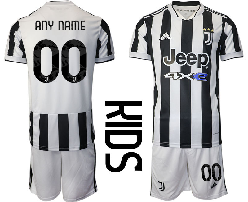 Juventus home kids any name&number 2021/22 Soccer Kit - Click Image to Close